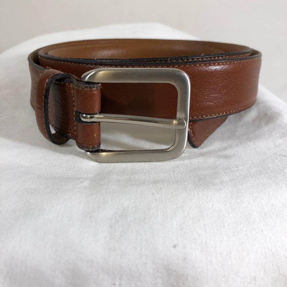 Mens Italian leather brown belt  40